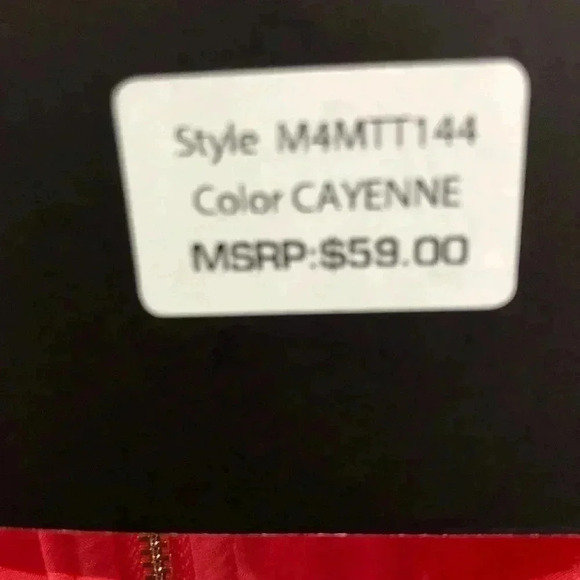 Marc New York 3/4 ruched sleeve, gold zipper detail, top - cayenne - Picture 10 of 11